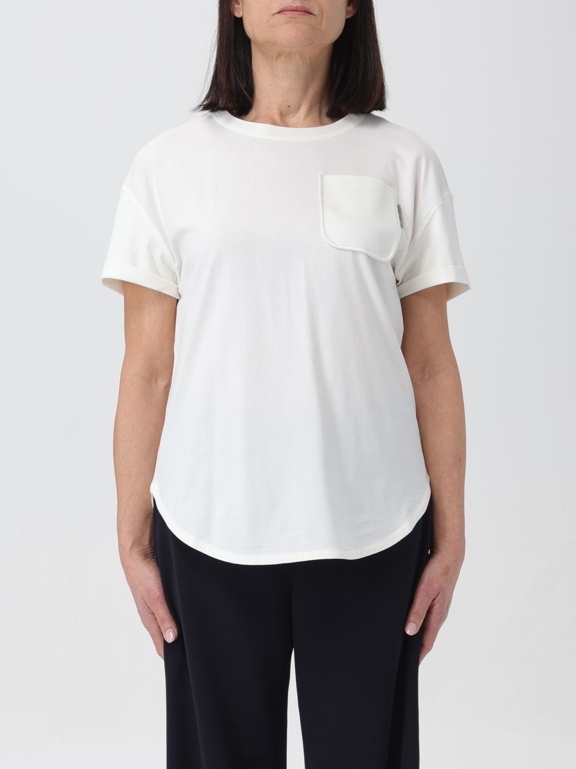 Brunello Cucinelli T-Shirt BRUNELLO CUCINELLI Woman colour White 1