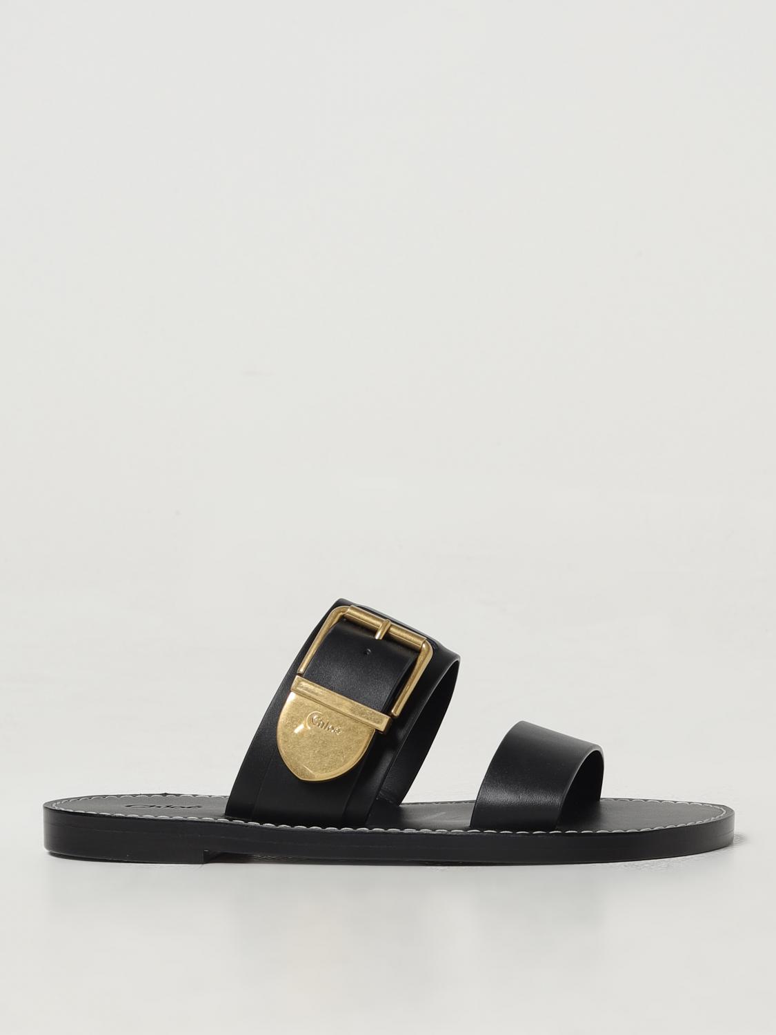 Chloé Flat Sandals CHLOÉ Woman colour Black