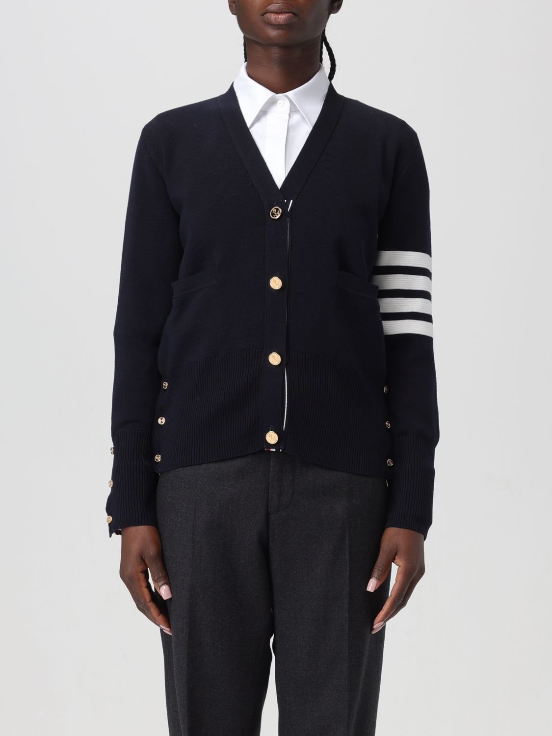 Thom Browne Cardigan THOM BROWNE Woman colour Blue