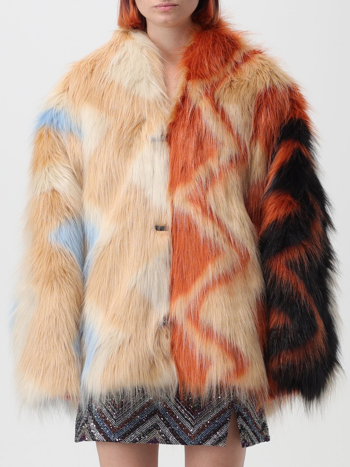 Missoni Fur Coats MISSONI Woman colour Multicolor