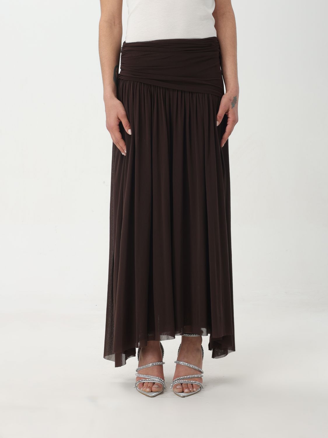 Philosophy Di Lorenzo Serafini Skirt PHILOSOPHY DI LORENZO SERAFINI Woman colour Brown