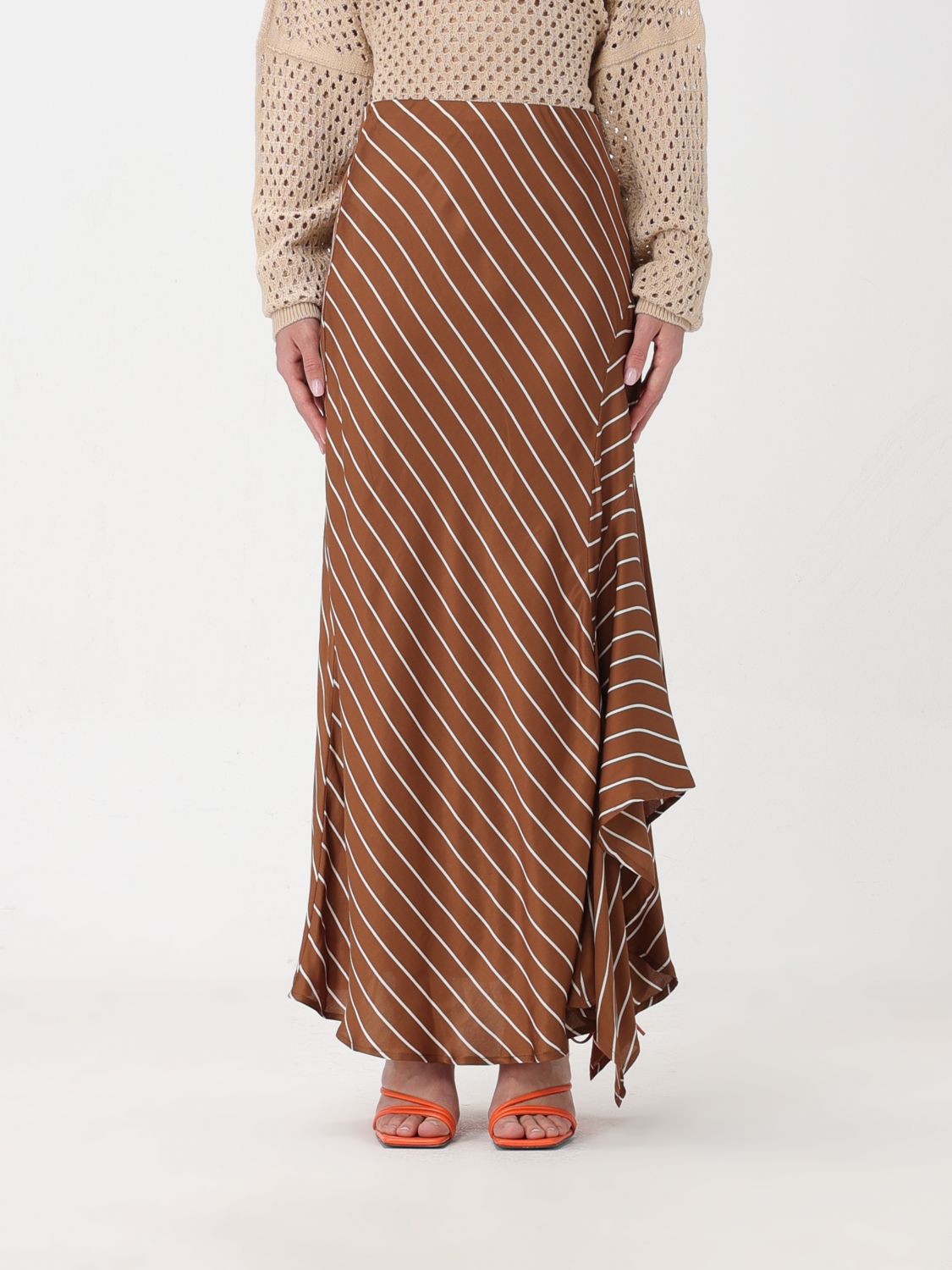 Semicouture Skirt SEMICOUTURE Woman colour Coffee