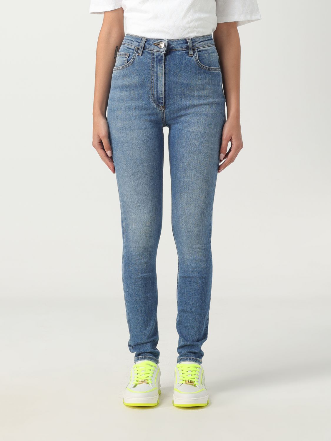 Elisabetta Franchi Jeans ELISABETTA FRANCHI Woman colour Denim