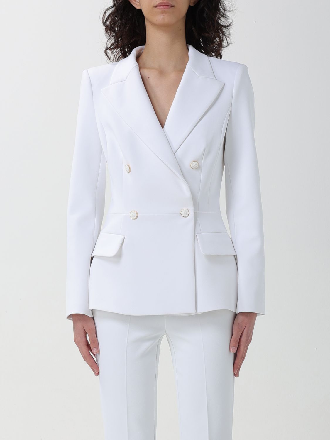 Elisabetta Franchi Blazer ELISABETTA FRANCHI Woman colour White