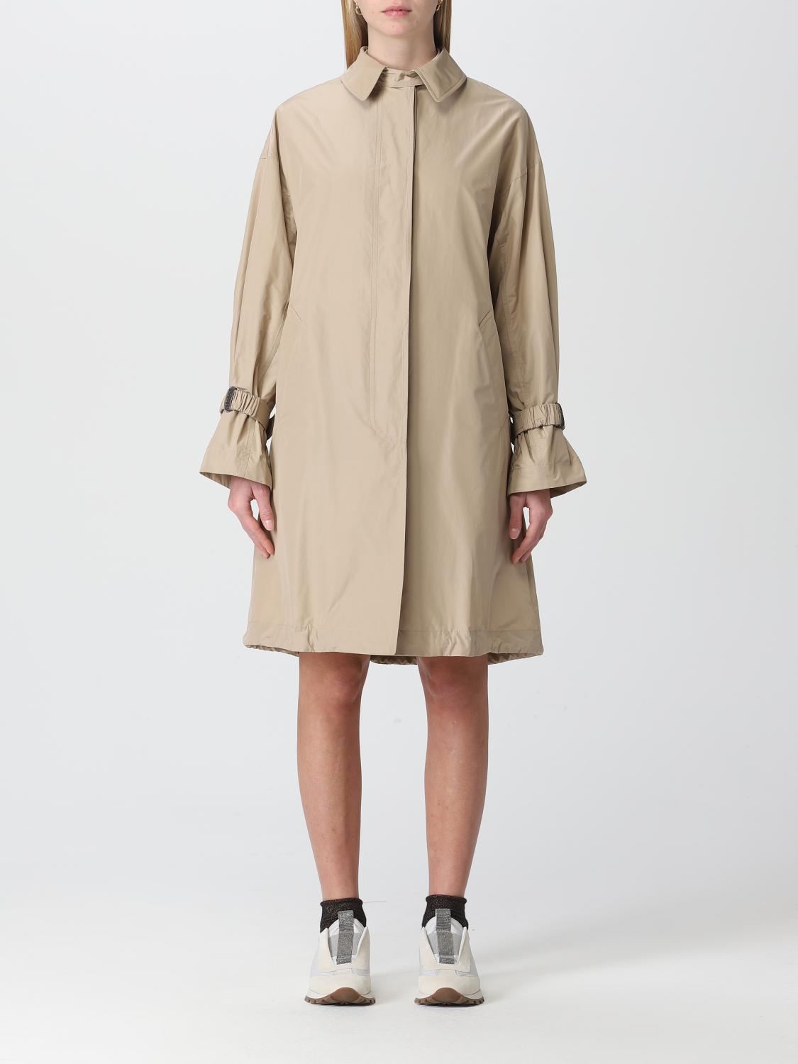 Brunello Cucinelli Trench Coat BRUNELLO CUCINELLI Woman colour Beige