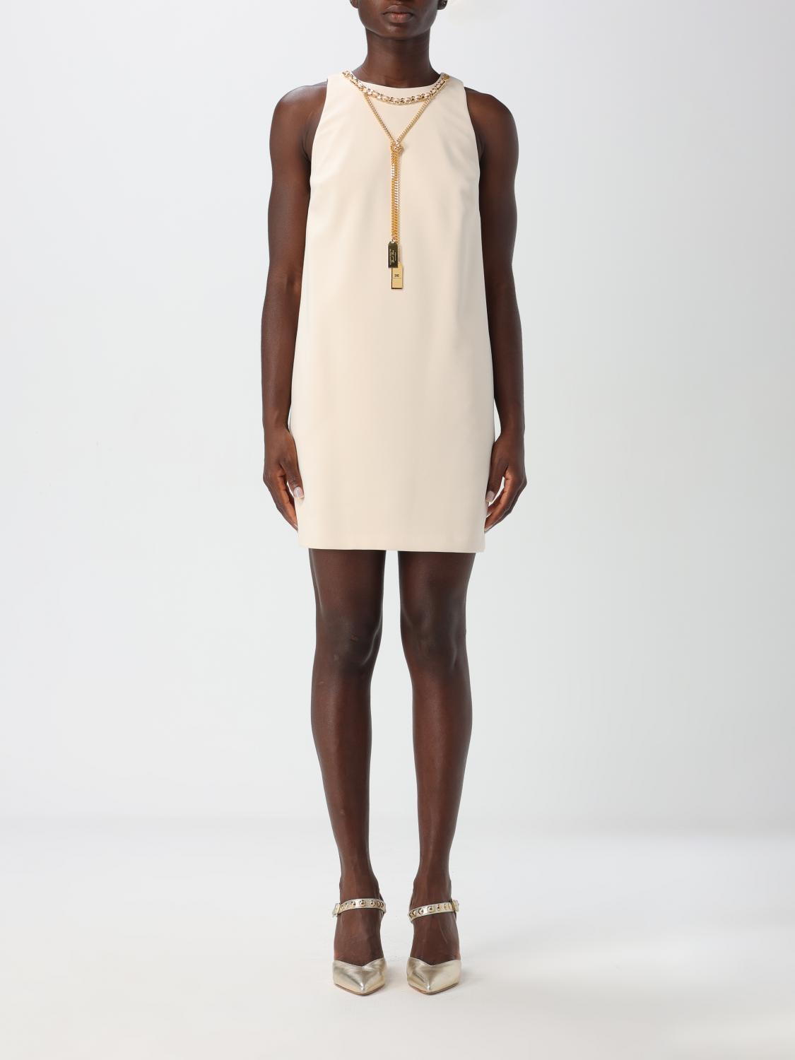 Elisabetta Franchi Dress ELISABETTA FRANCHI Woman color Yellow Cream