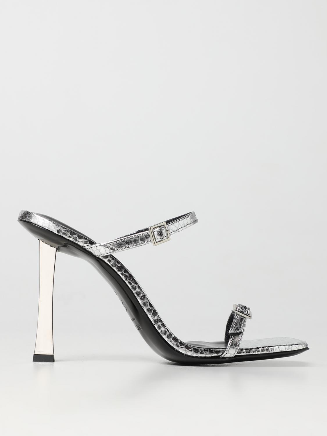 BY FAR Heeled Sandals BY FAR Woman colour Silver