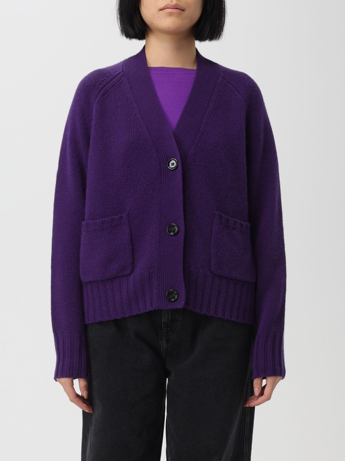 Allude Cardigan ALLUDE Woman colour Violet