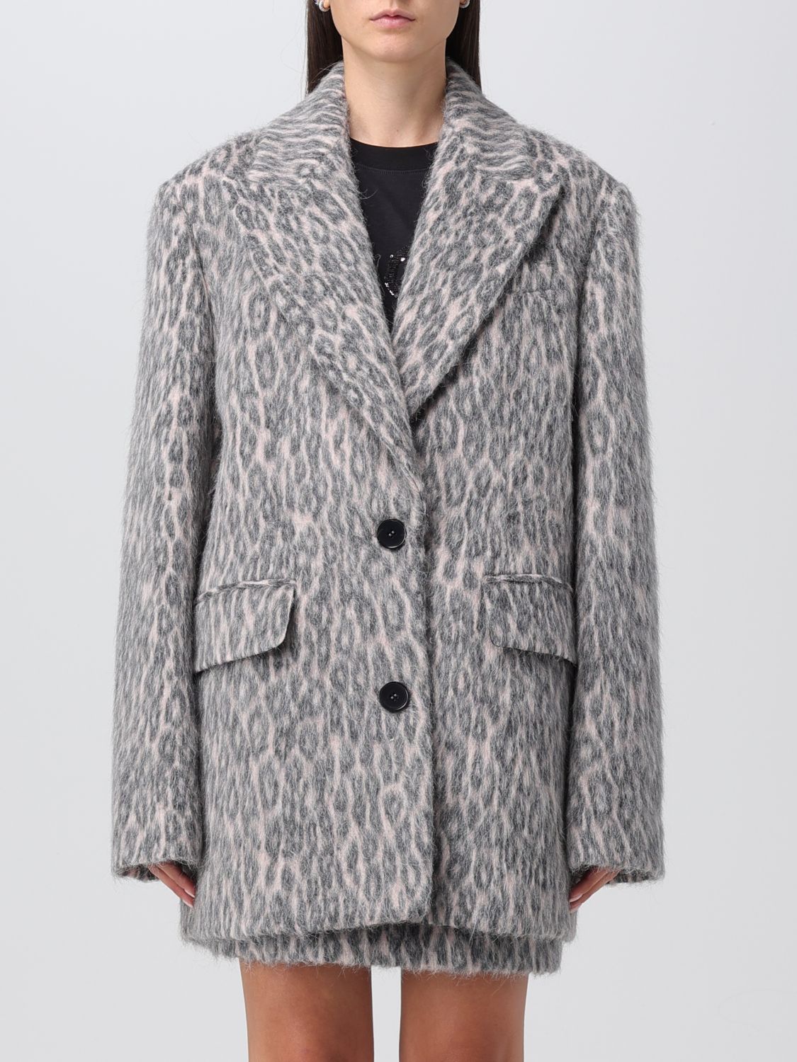 Msgm Coat MSGM Woman colour Multicolor