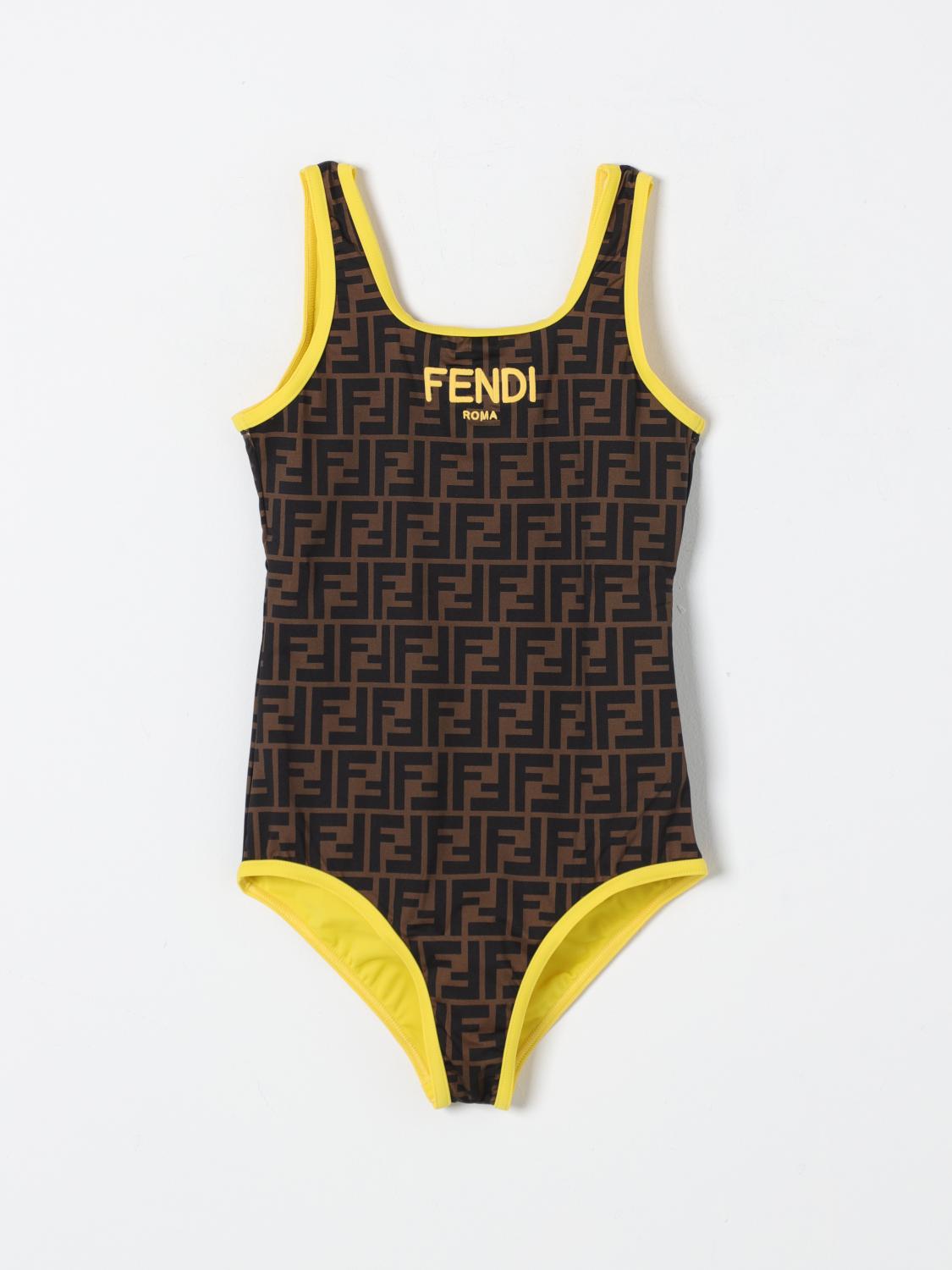 Fendi Kids Swimsuit FENDI KIDS Kids color Orange