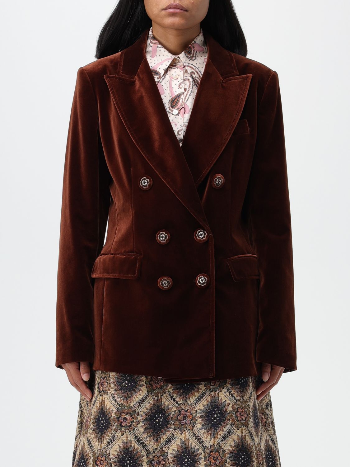 Etro Blazer ETRO Woman colour Brown