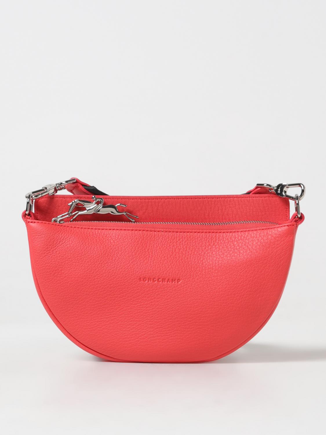  Longchamp Smile S bag in grained leather with shoulder strap