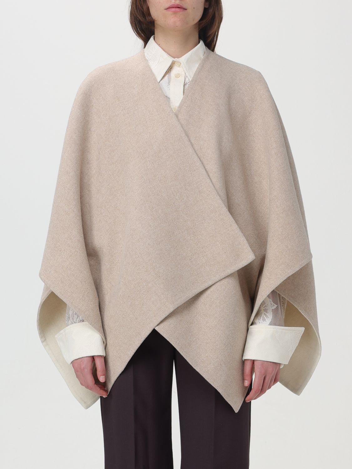 Max Mara Cloak MAX MARA Woman colour Sand