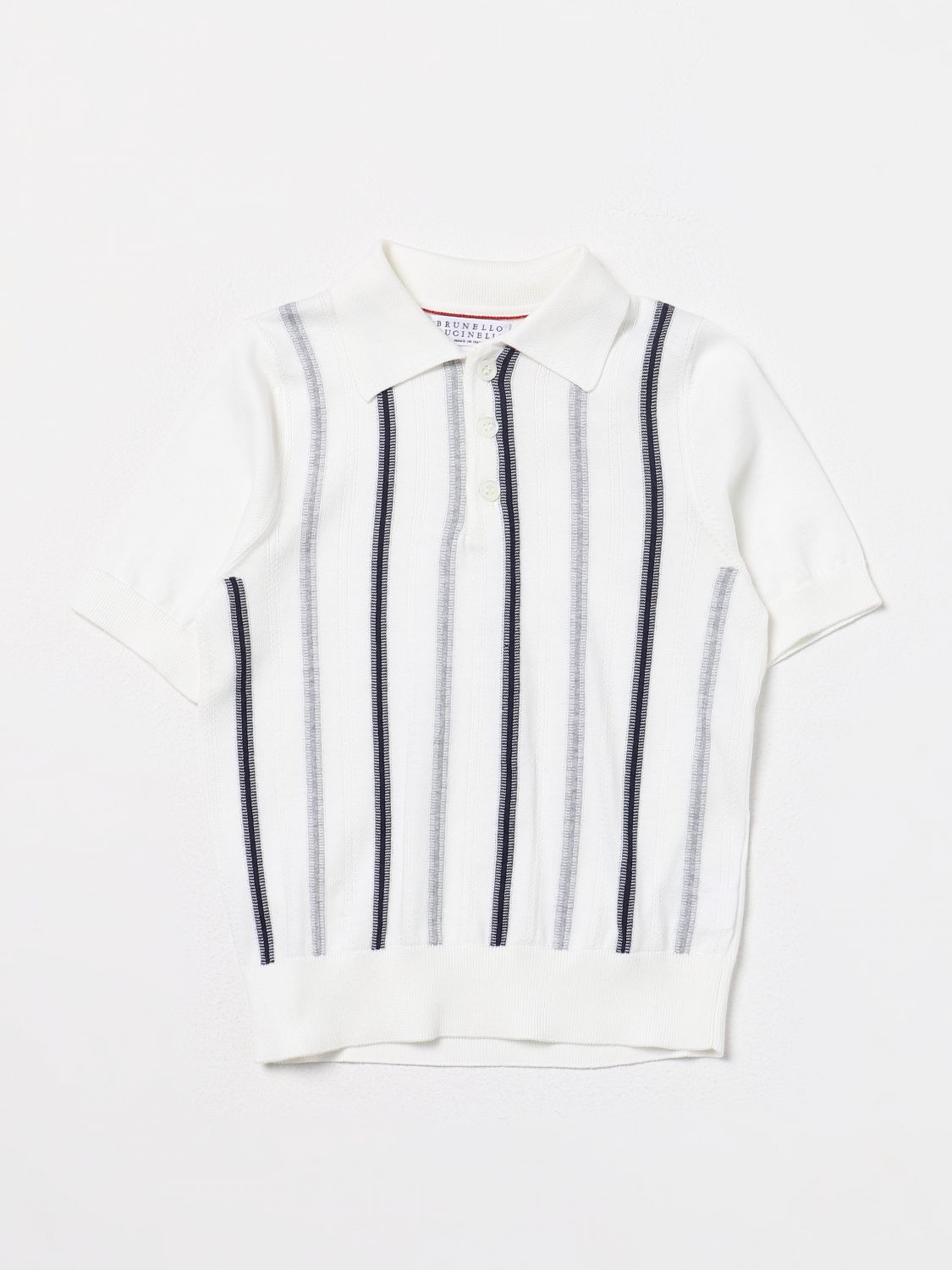 Brunello Cucinelli Polo Shirt BRUNELLO CUCINELLI Kids colour White