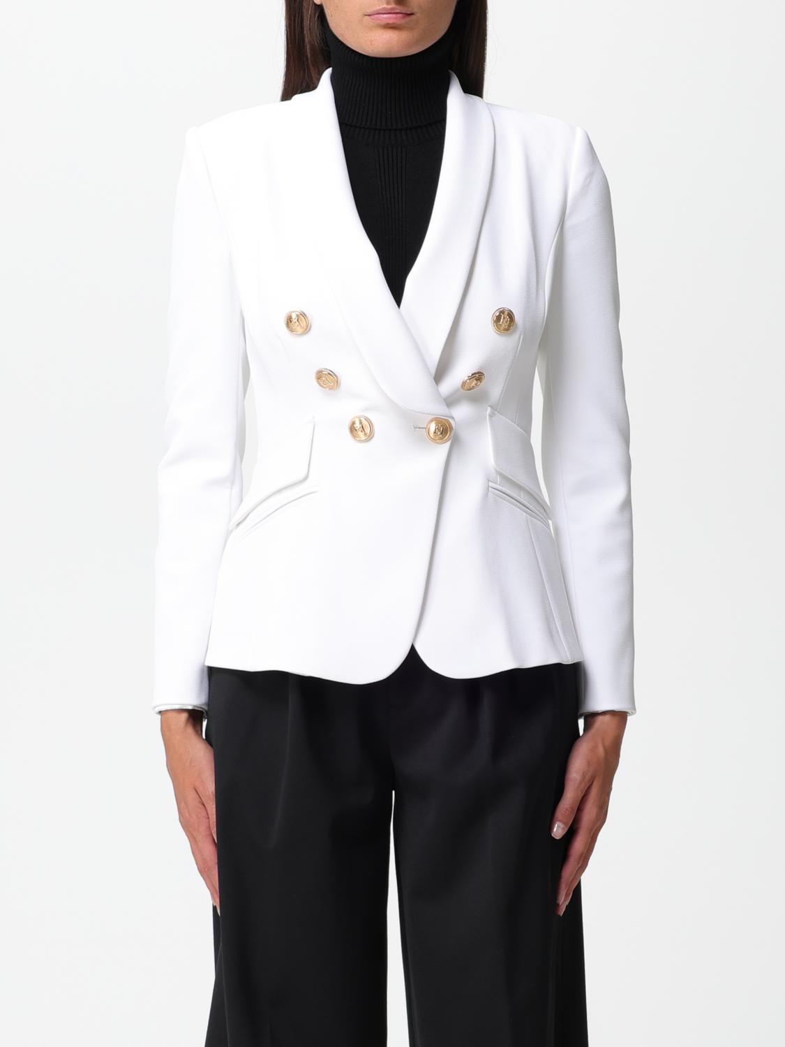 Elisabetta Franchi Blazer ELISABETTA FRANCHI Woman colour White