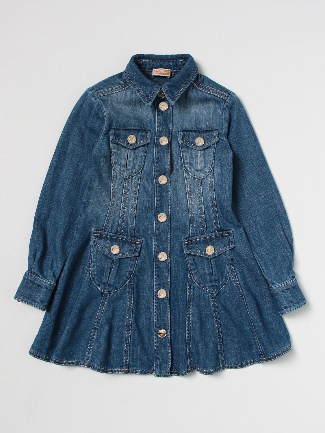 Elisabetta Franchi La Mia Bambina Dress ELISABETTA FRANCHI LA MIA BAMBINA Kids colour Denim