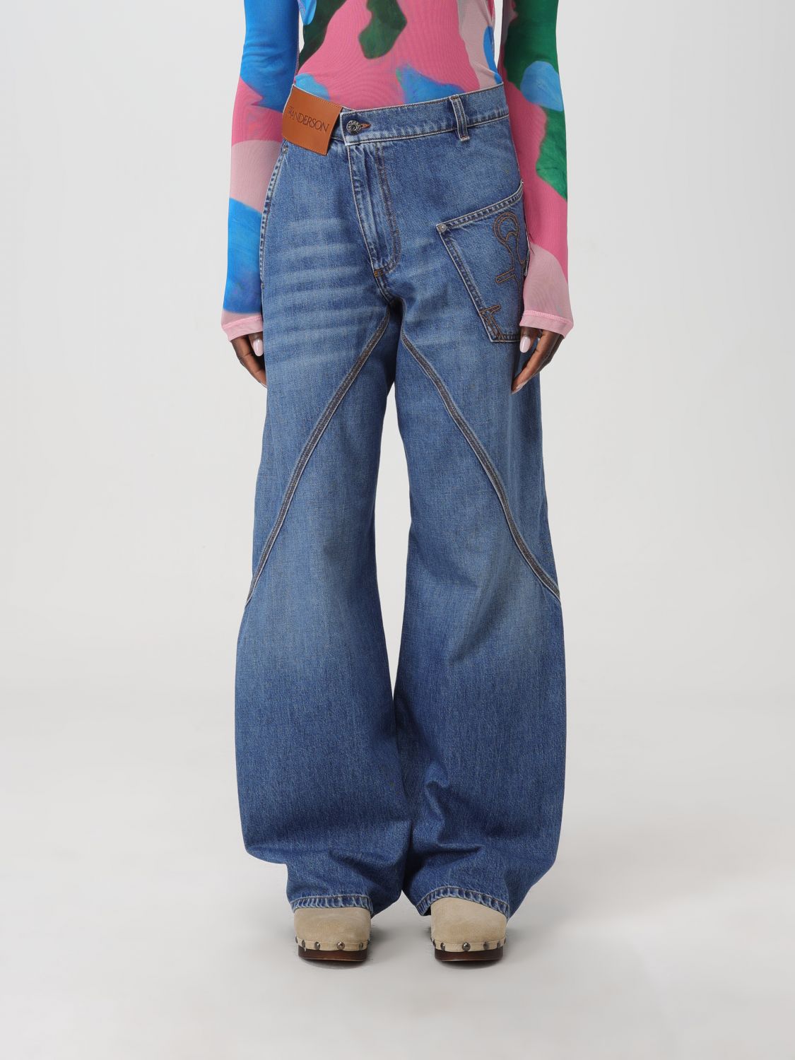 Jw Anderson Jeans JW ANDERSON Woman colour Denim