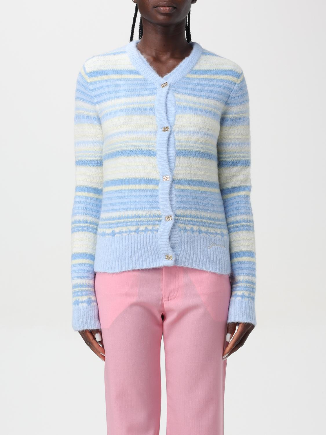 Ganni Cardigan GANNI Woman color Gnawed Blue