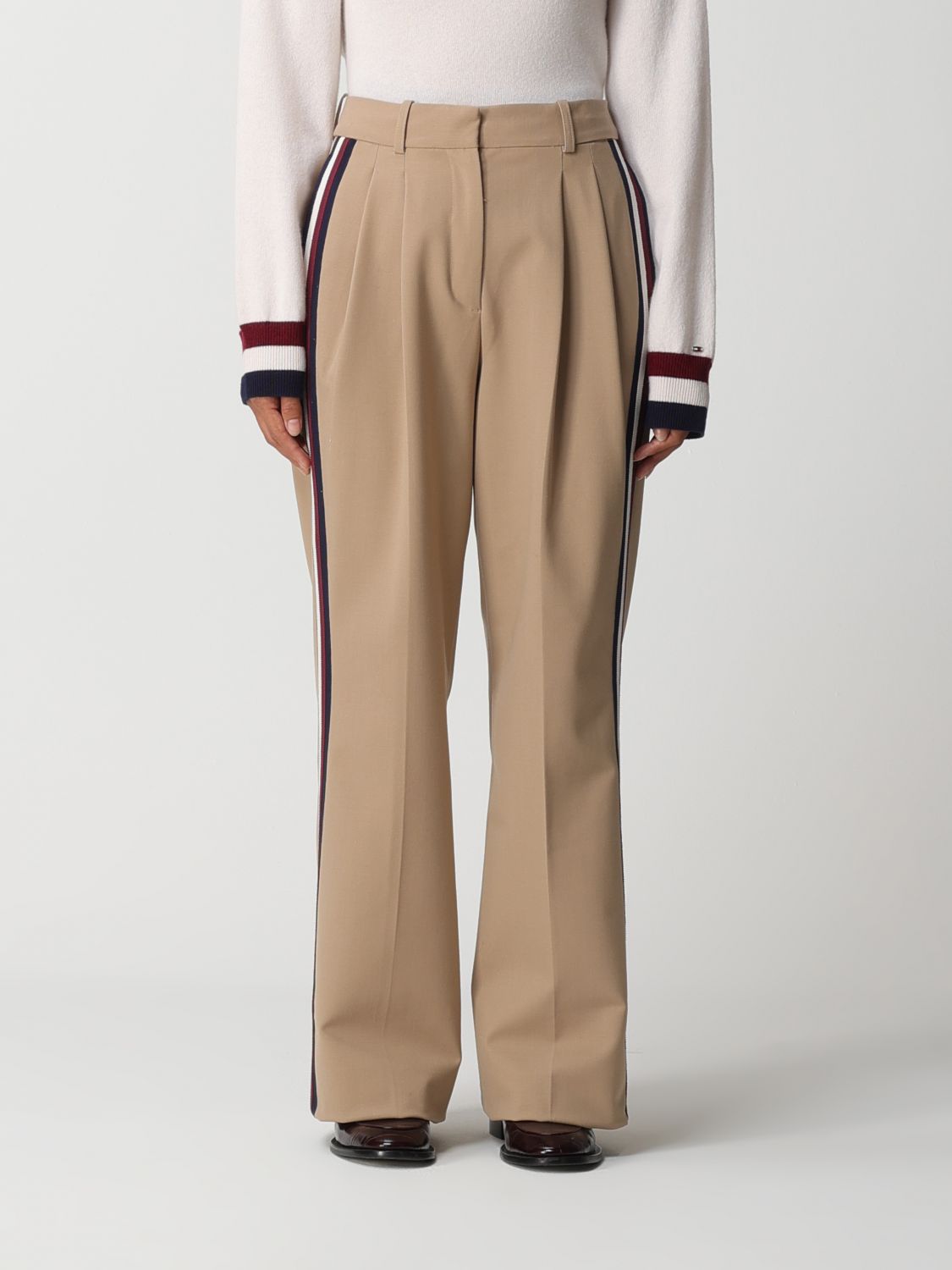 Tommy Hilfiger Trousers TOMMY HILFIGER Woman colour Beige