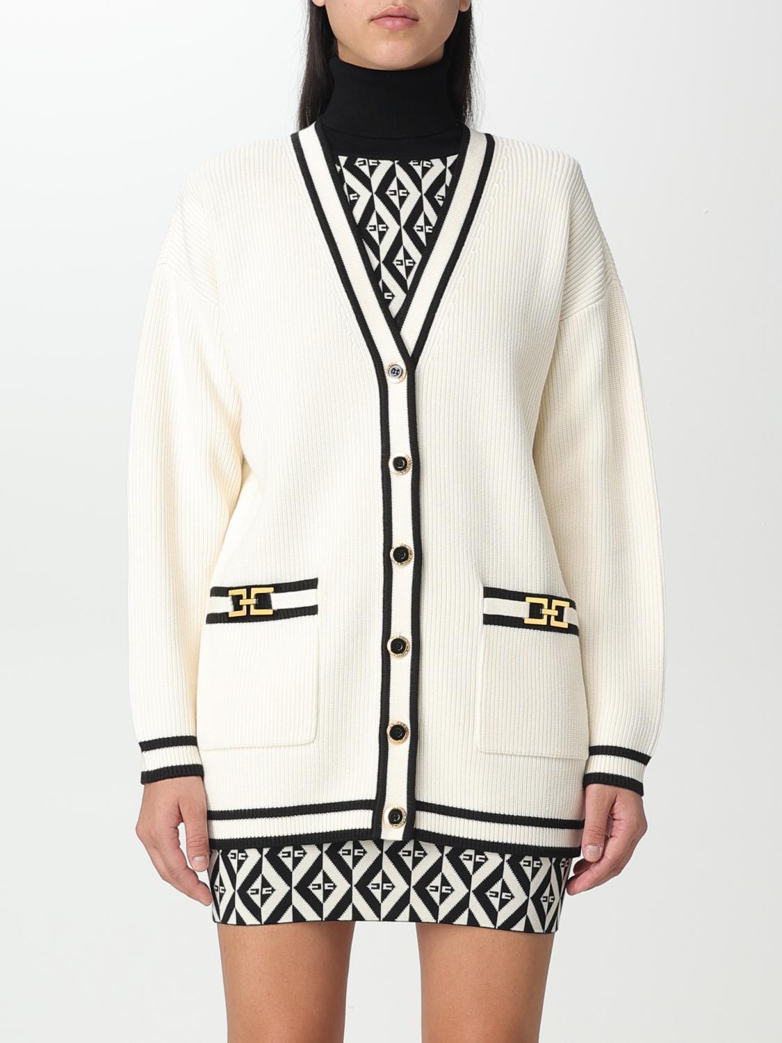 Elisabetta Franchi Cardigan ELISABETTA FRANCHI Woman colour Butter