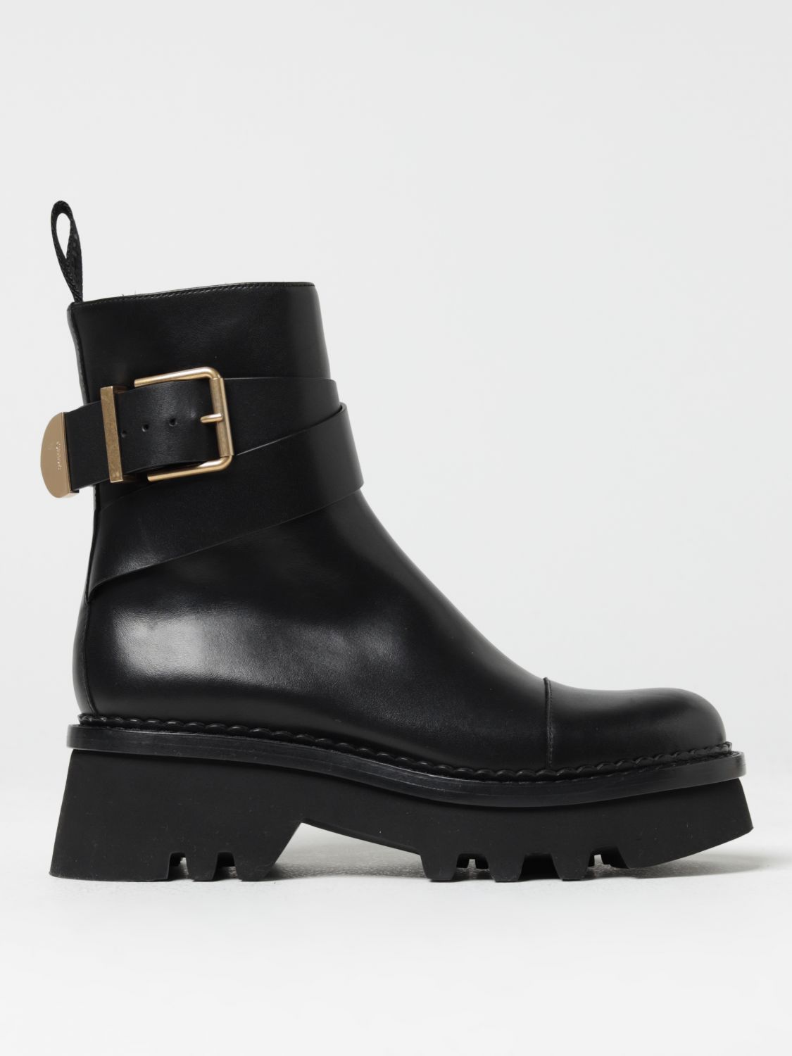 Chloé Flat Ankle Boots CHLOÉ Woman colour Black