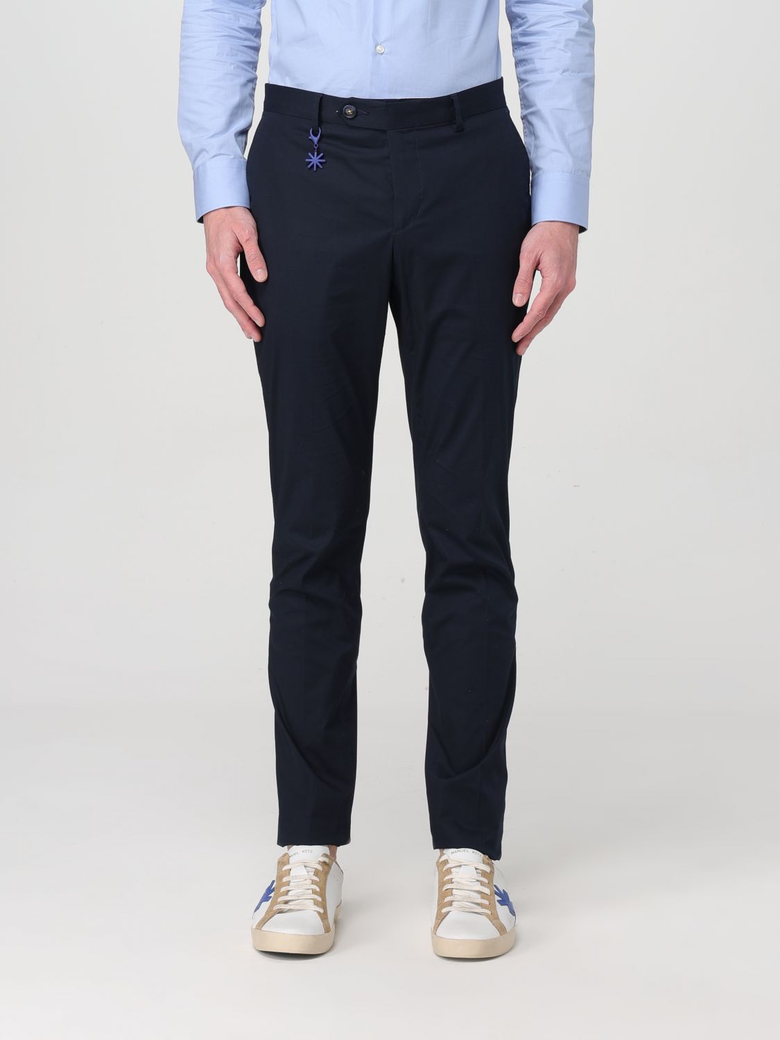 Manuel Ritz Trousers MANUEL RITZ Men colour Blue