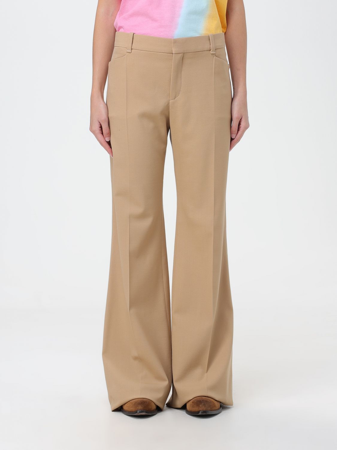 Chloé Trousers CHLOÉ Woman colour Beige