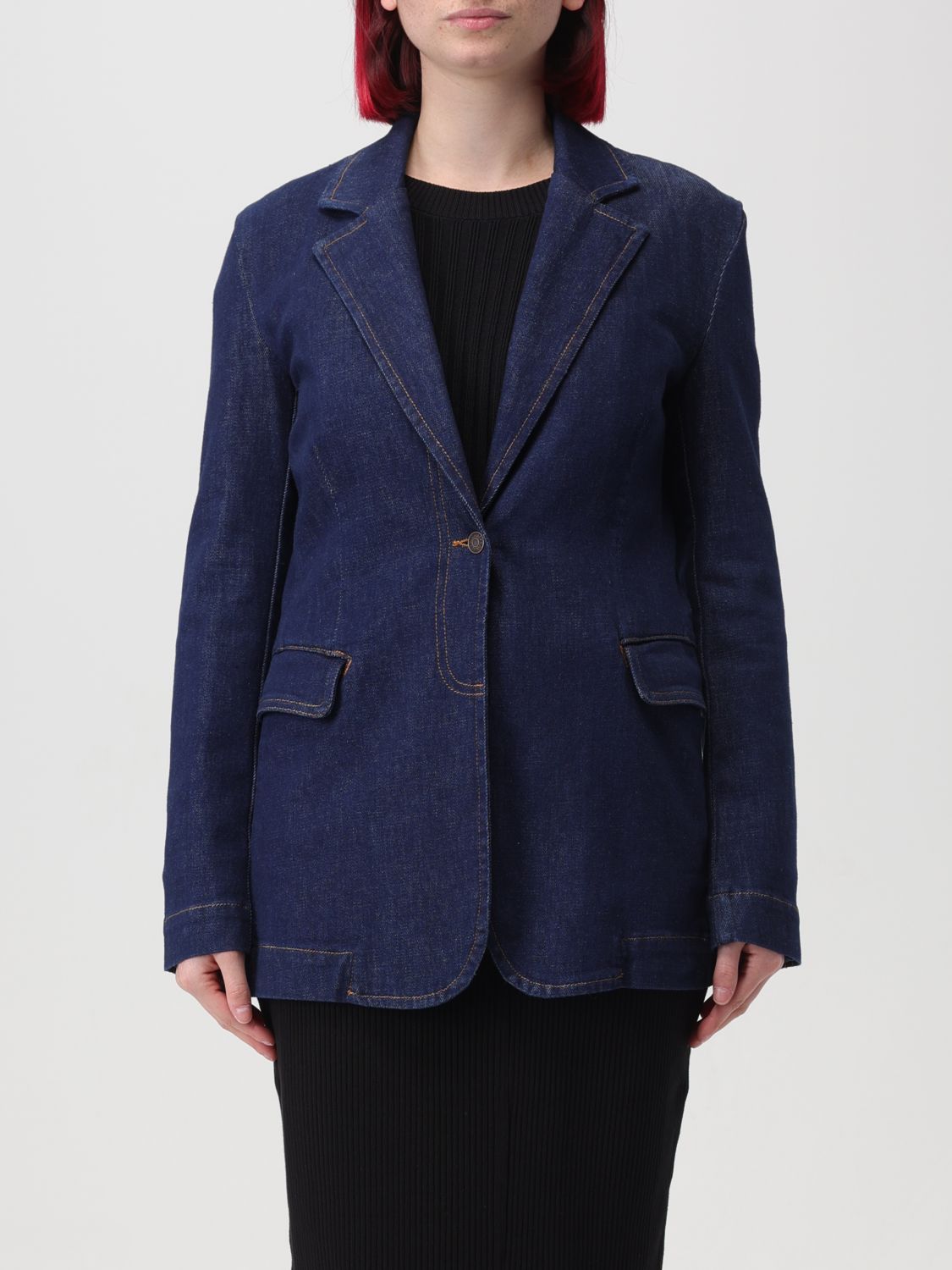 Moschino Jeans Blazer MOSCHINO JEANS Woman colour Blue