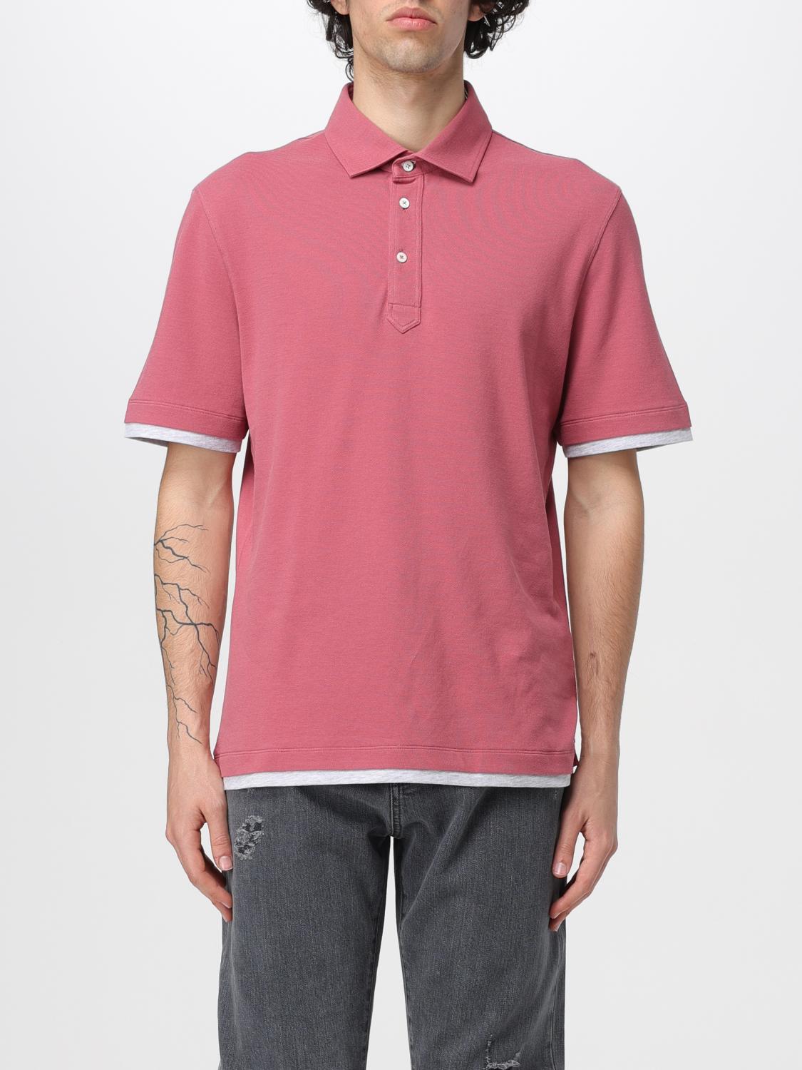 Brunello Cucinelli Polo Shirt BRUNELLO CUCINELLI Men colour Raspberry