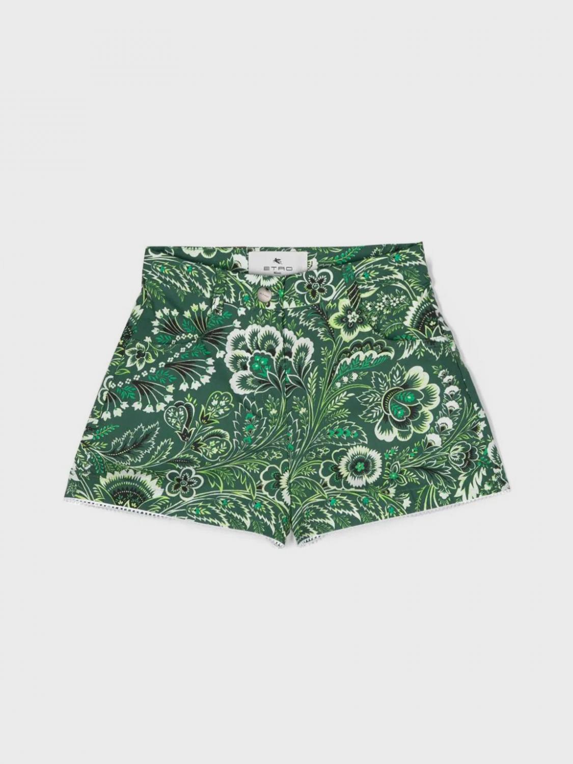 Etro Short ETRO Kids color Green