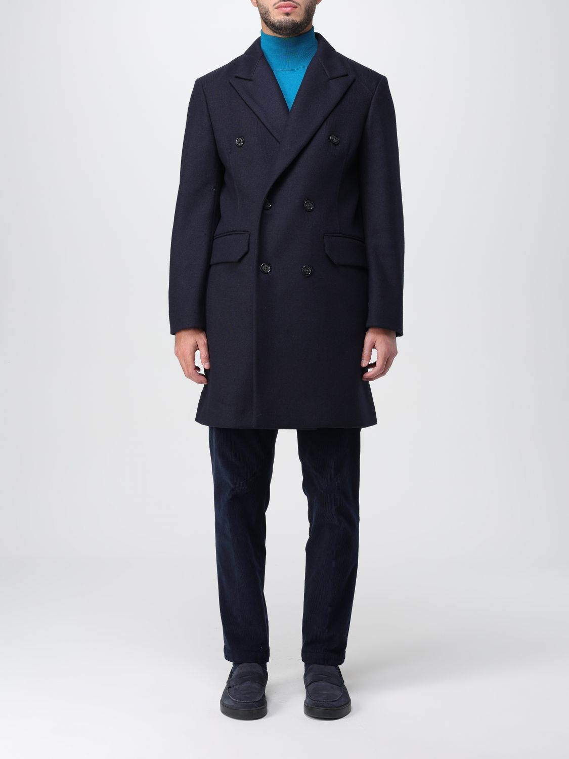 Paolo Pecora Coat PAOLO PECORA Men colour Blue