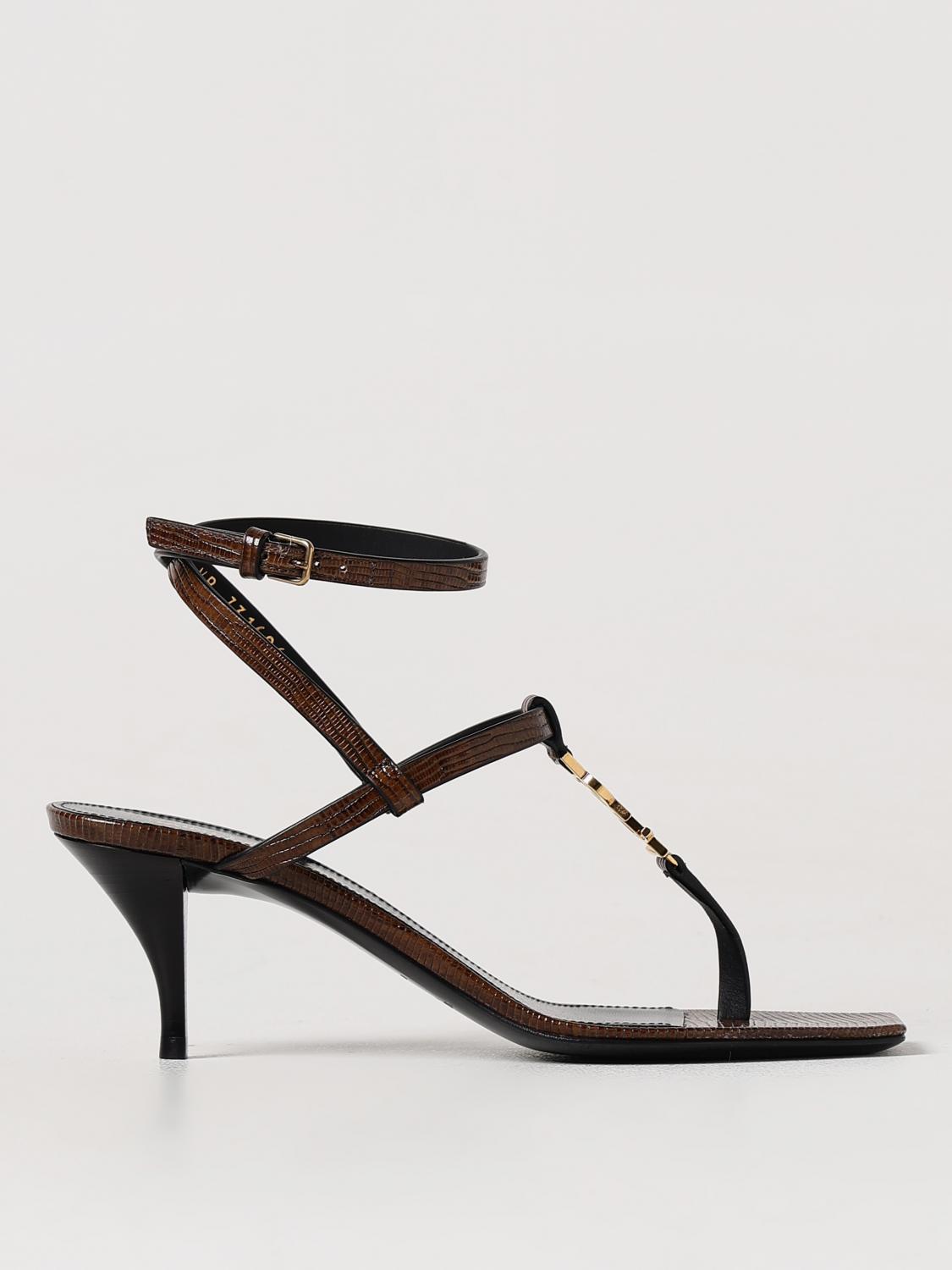 Saint Laurent Heeled Sandals SAINT LAURENT Woman color Brown