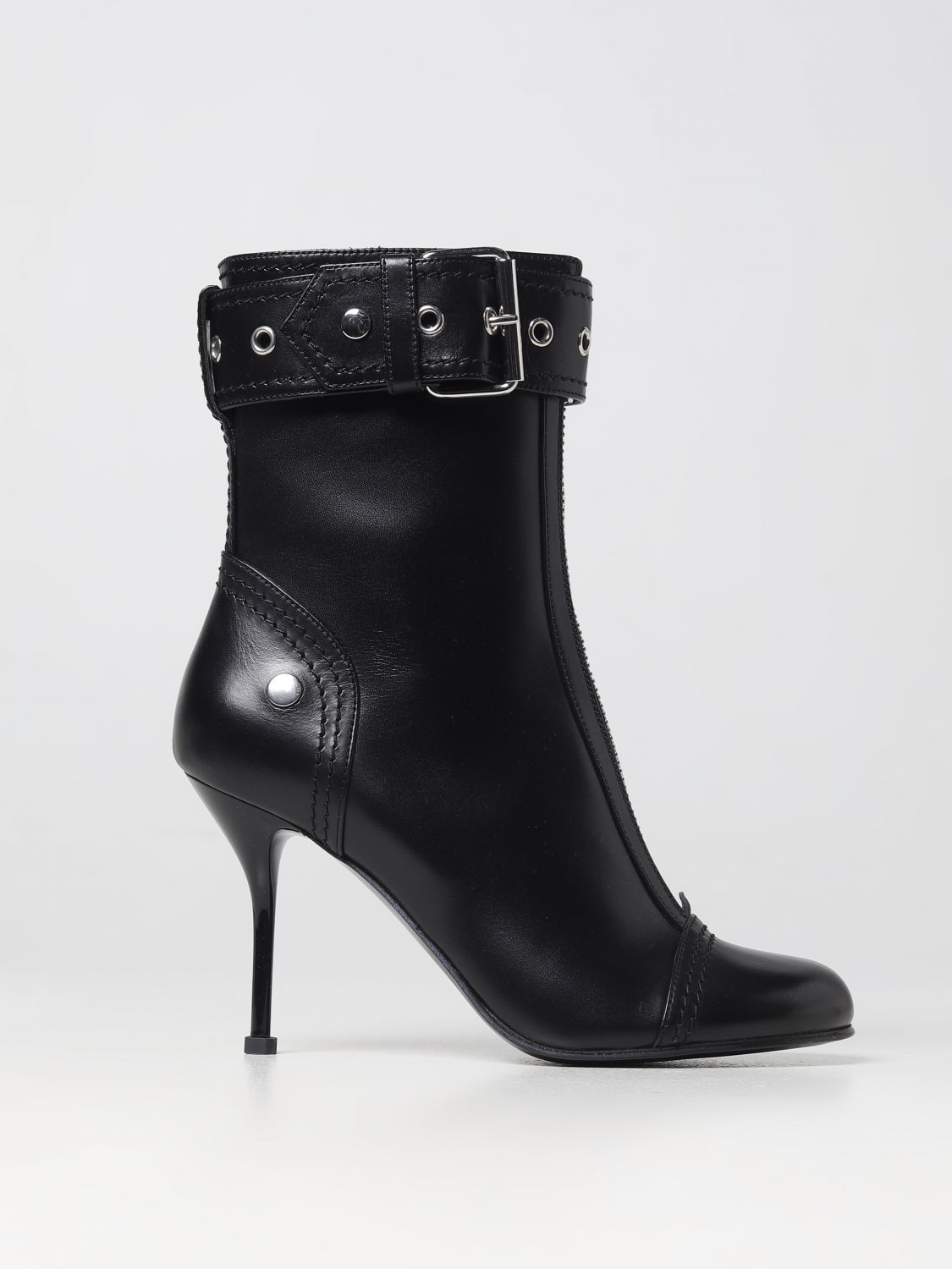 Alexander McQueen Flat Ankle Boots ALEXANDER MCQUEEN Woman colour Black