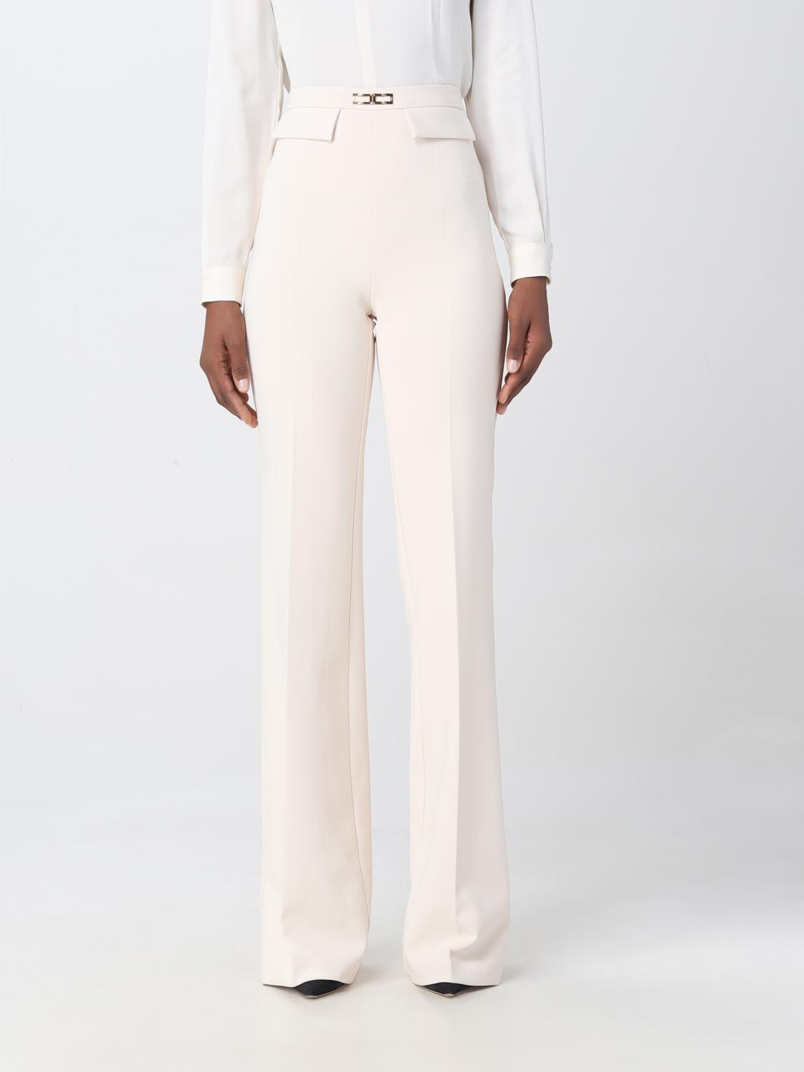 Elisabetta Franchi Trousers ELISABETTA FRANCHI Woman colour Yellow Cream