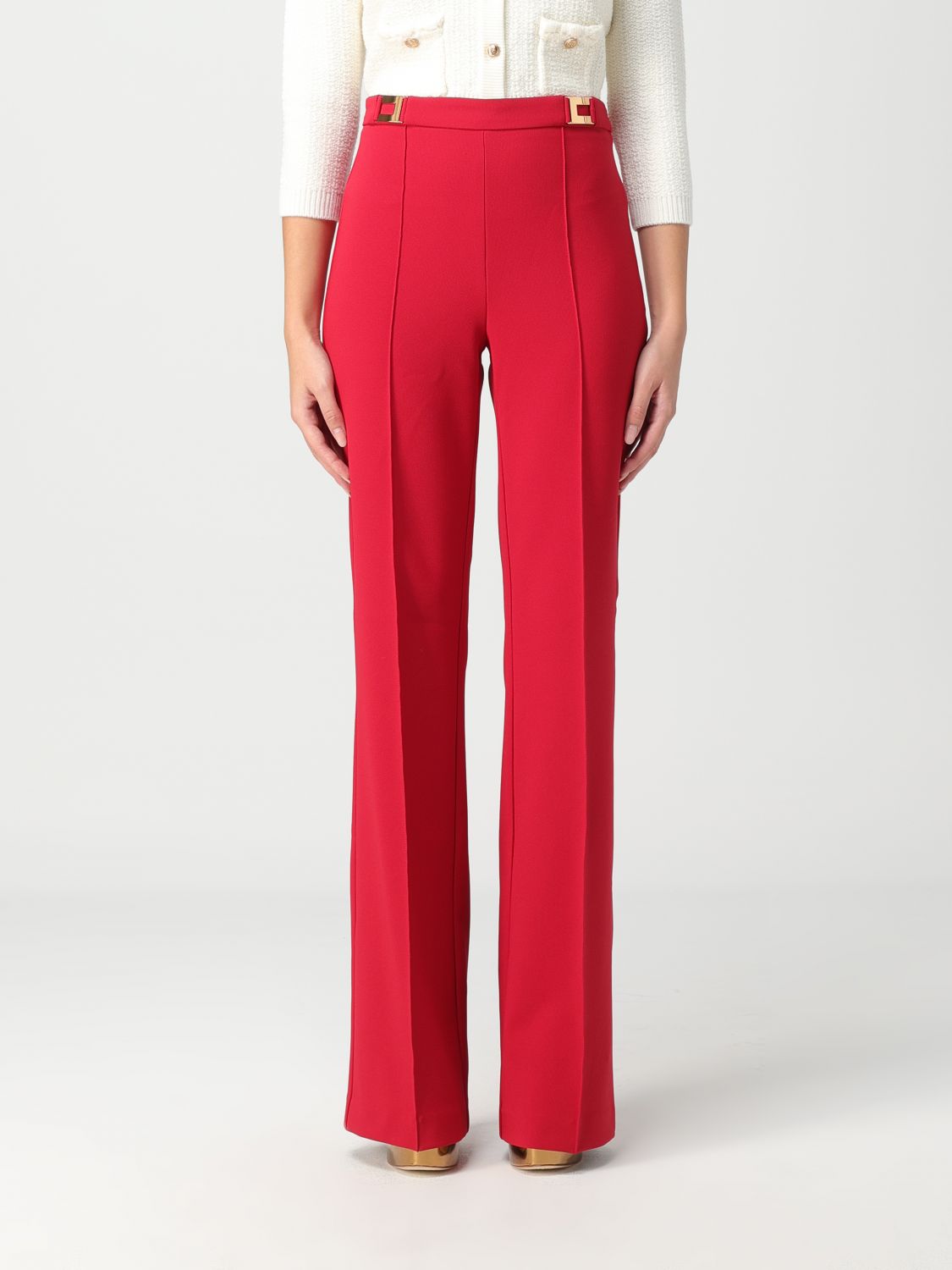 Elisabetta Franchi Trousers ELISABETTA FRANCHI Woman colour Red