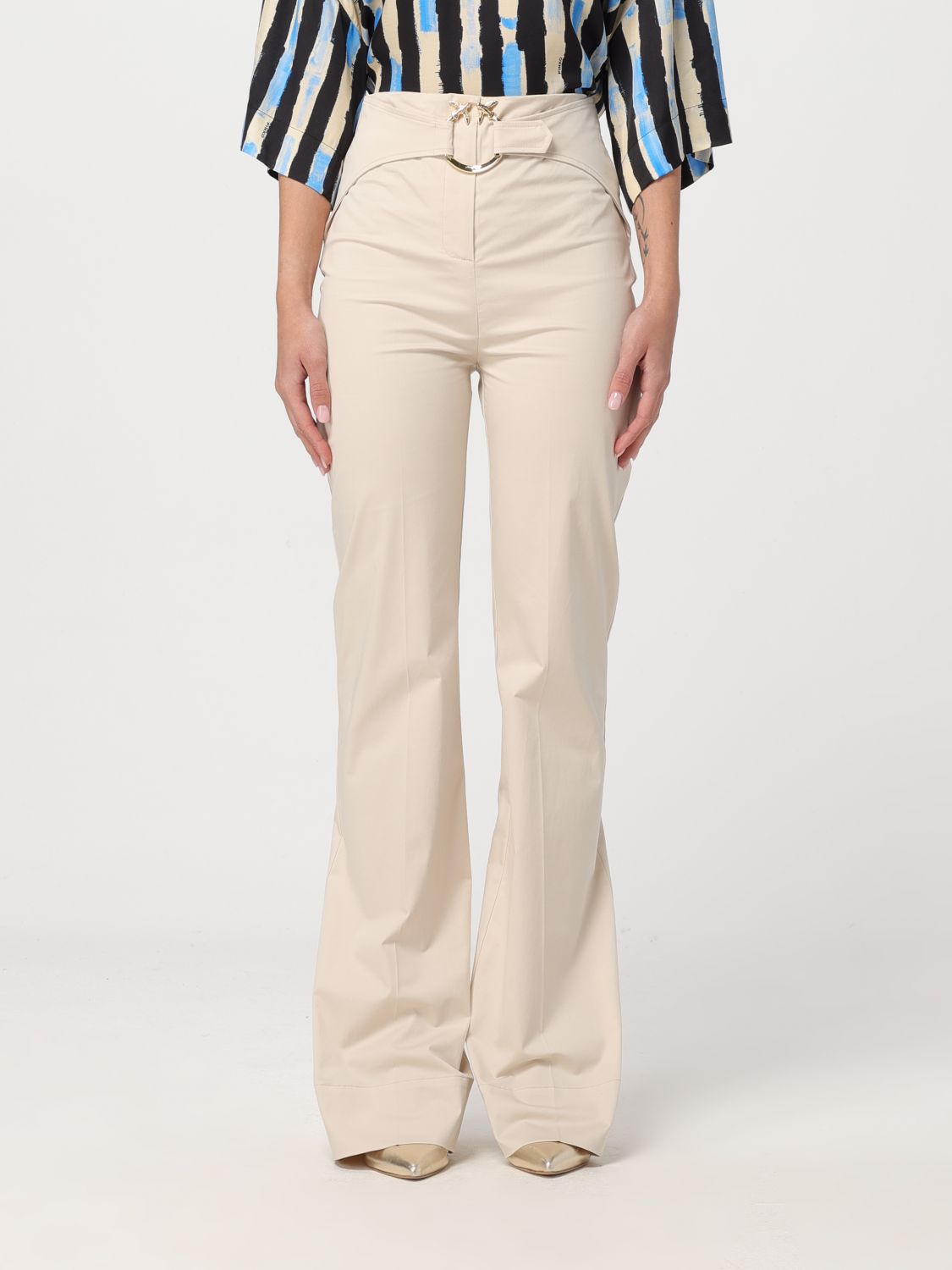 Pinko Trousers PINKO Woman colour Beige