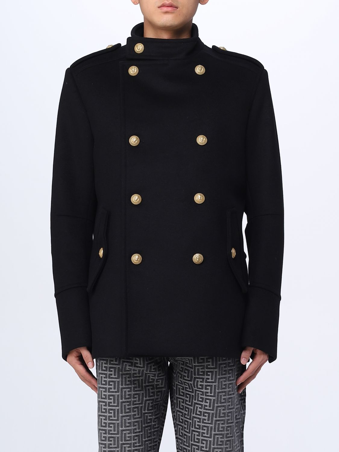 Balmain Coat BALMAIN Men colour Black