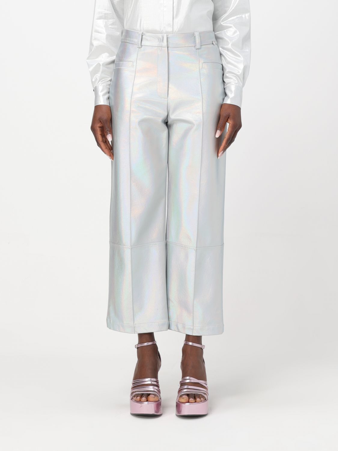 Liu Jo Trousers LIU JO Woman colour Silver