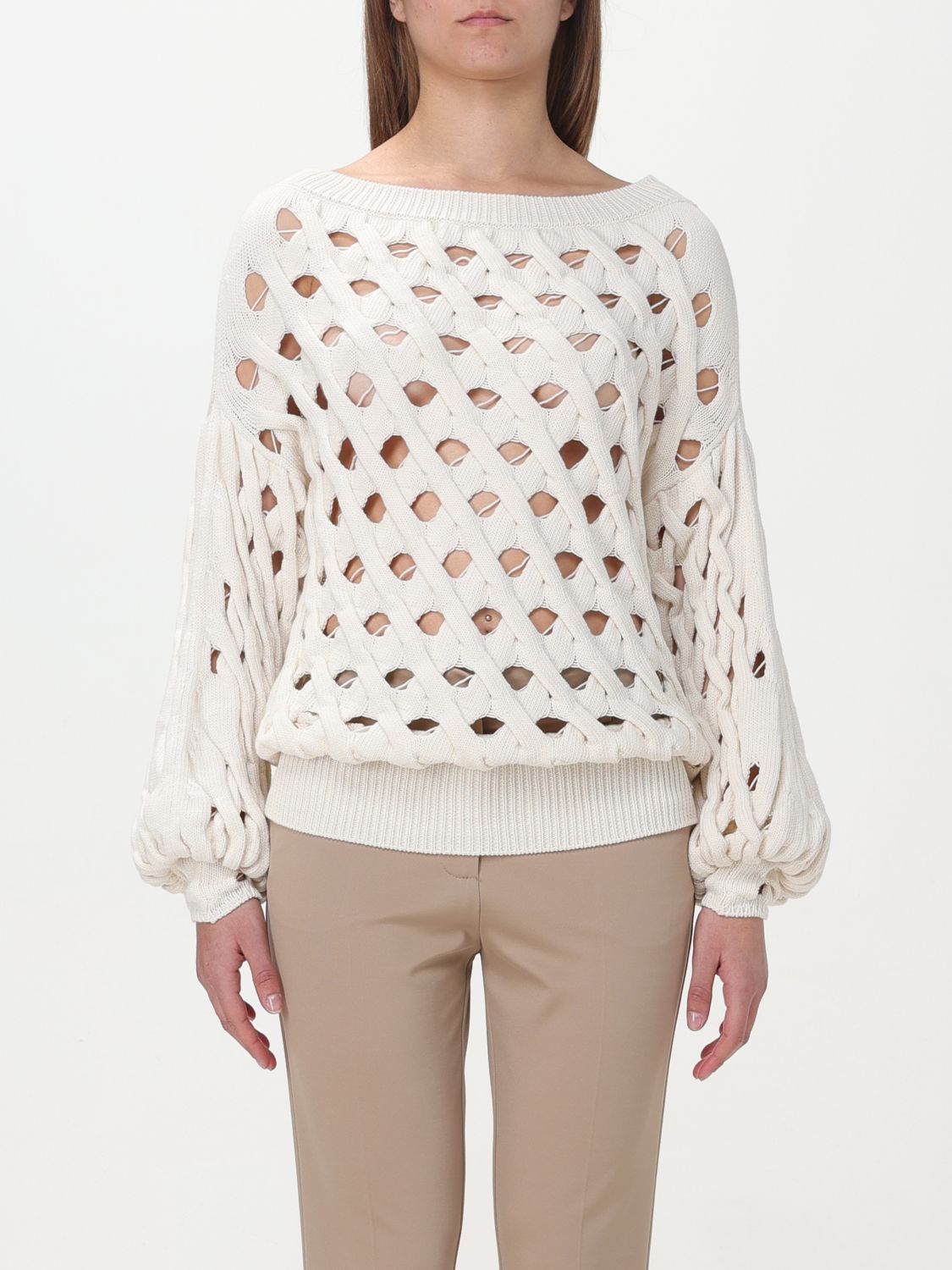 Liviana Conti Jumper LIVIANA CONTI Woman colour Ivory