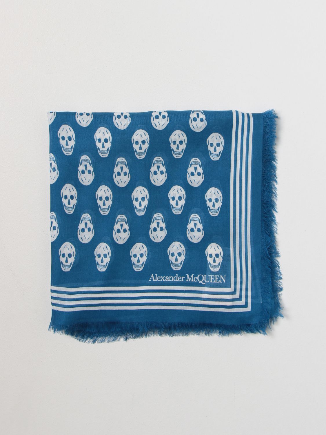 Alexander McQueen Scarf ALEXANDER MCQUEEN Men colour Blue