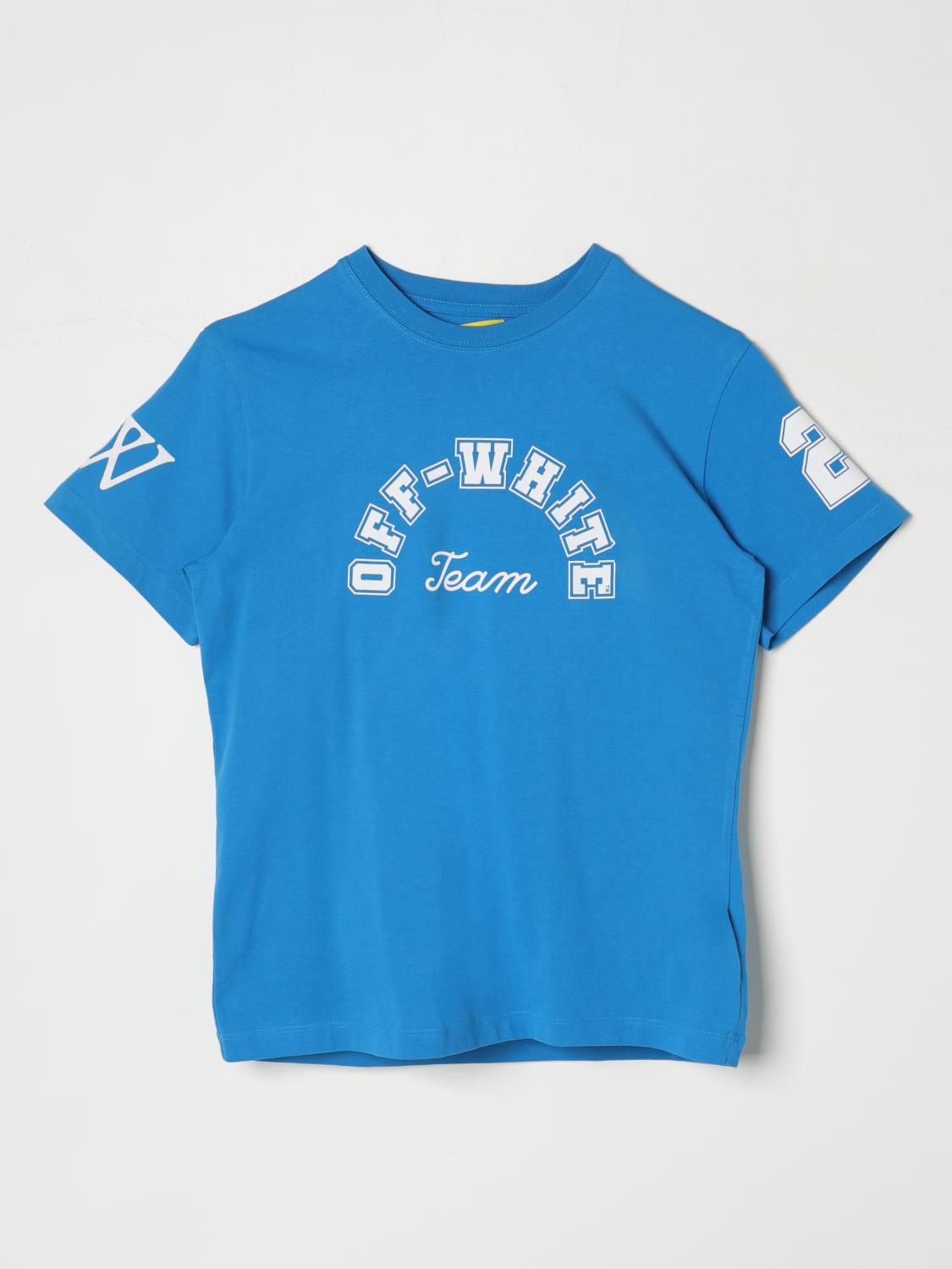  T-Shirt OFF WHITE KIDS Kids colour Gnawed Blue