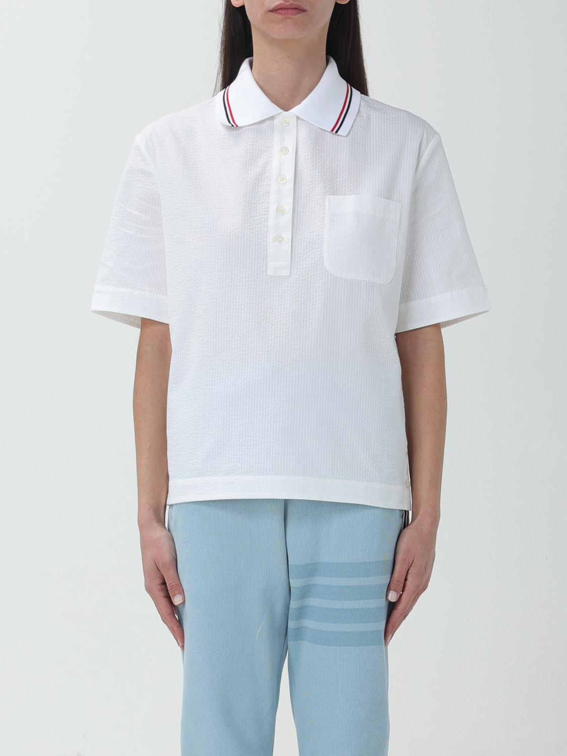 Thom Browne Polo Shirt THOM BROWNE Woman colour White