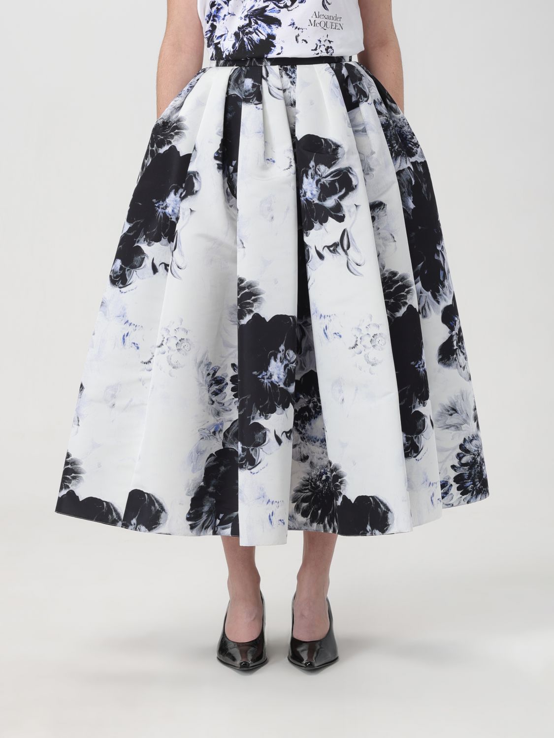 Alexander McQueen Skirt ALEXANDER MCQUEEN Woman colour Ink