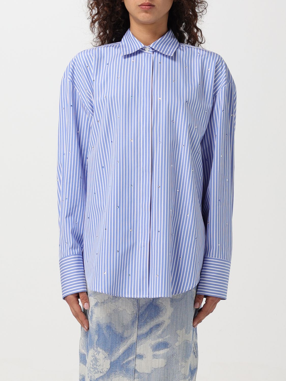 Msgm Shirt MSGM Woman colour Sky Blue