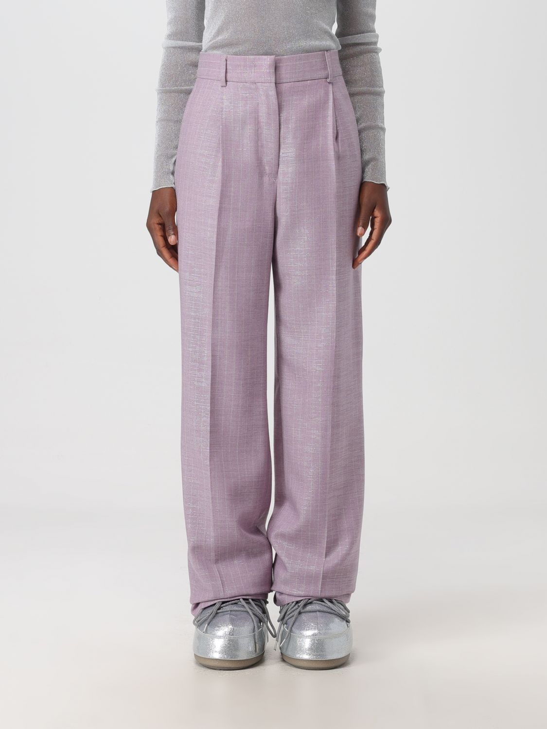 Msgm Trousers MSGM Woman colour Lilac