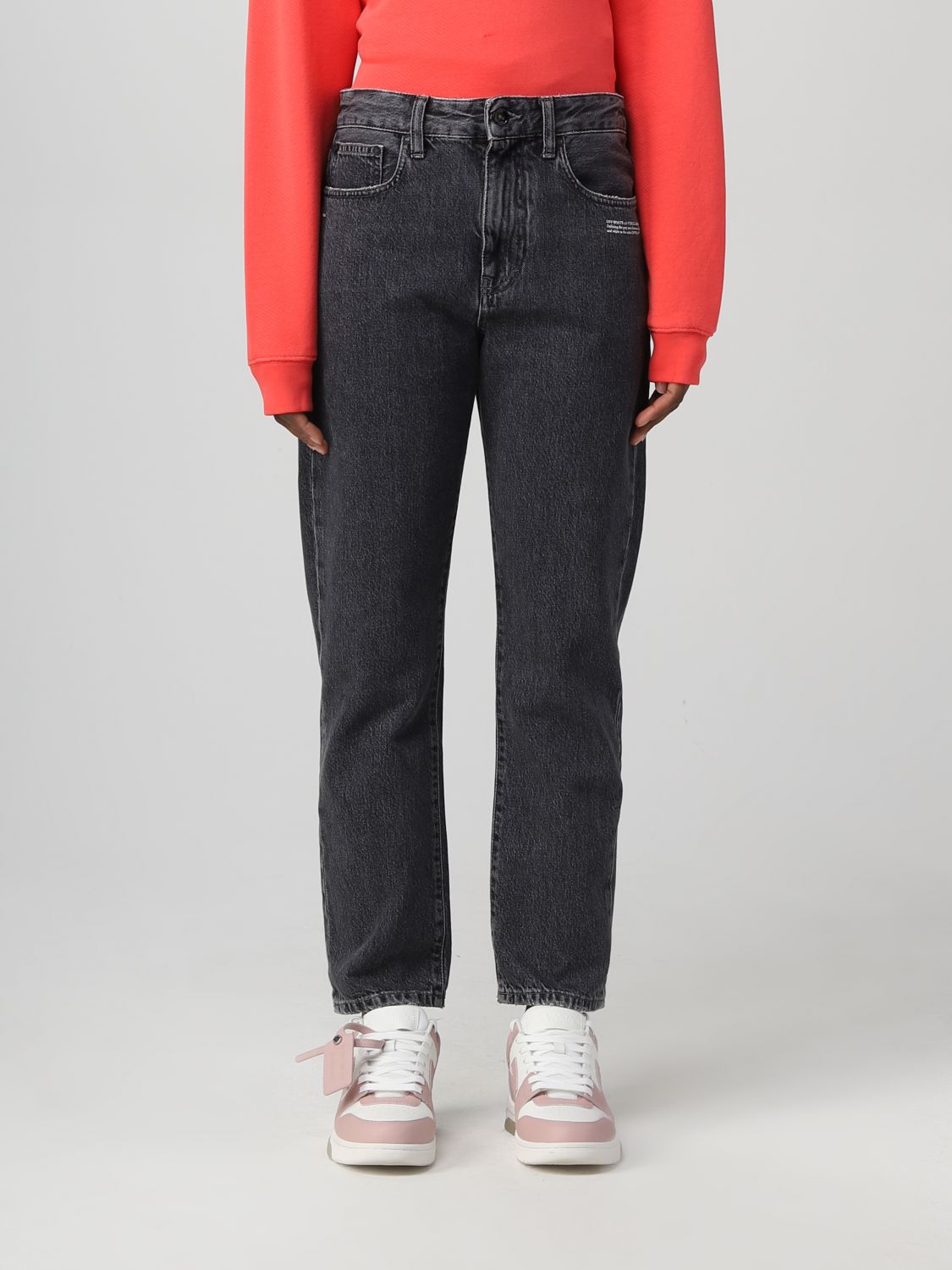 OFF-WHITE Jeans OFF-WHITE Woman colour Grey