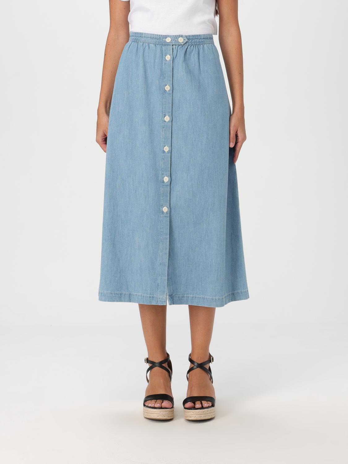 A.P.C. Skirt A. P.C. Woman color Denim