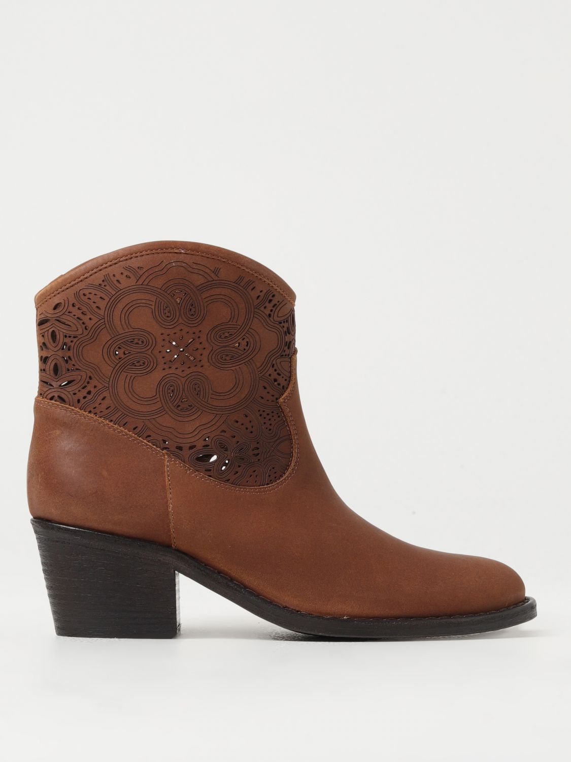 Via Roma 15 Flat Ankle Boots VIA ROMA 15 Woman colour Leather