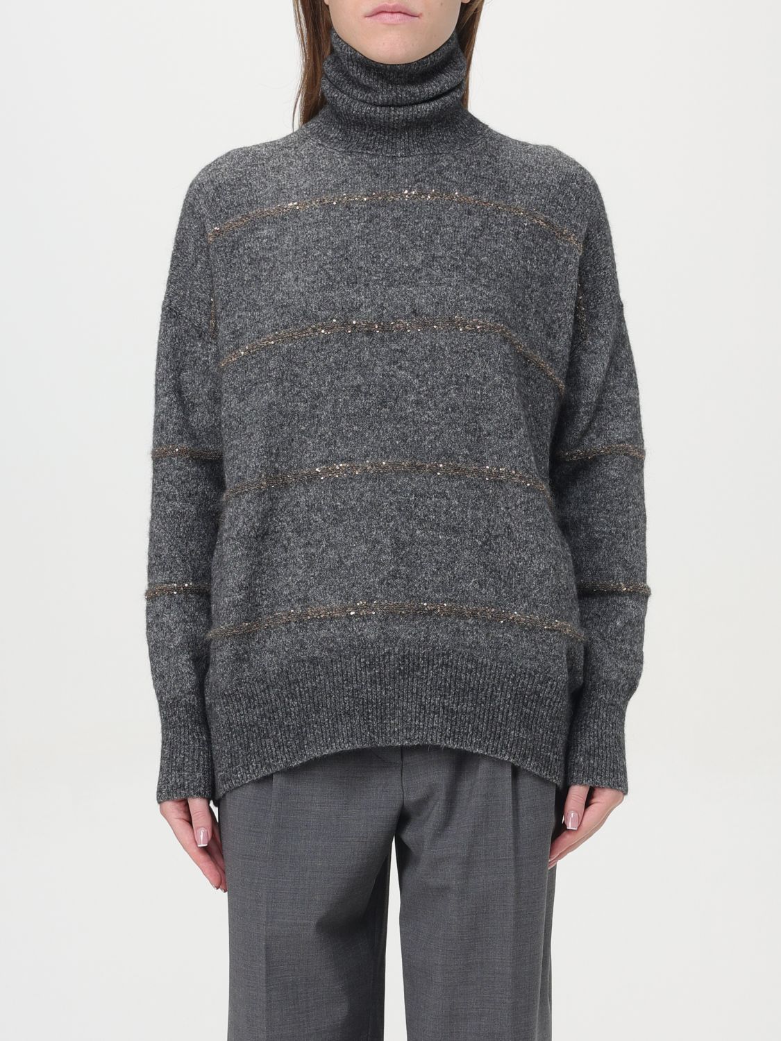 Brunello Cucinelli Sweater BRUNELLO CUCINELLI Woman color Grey