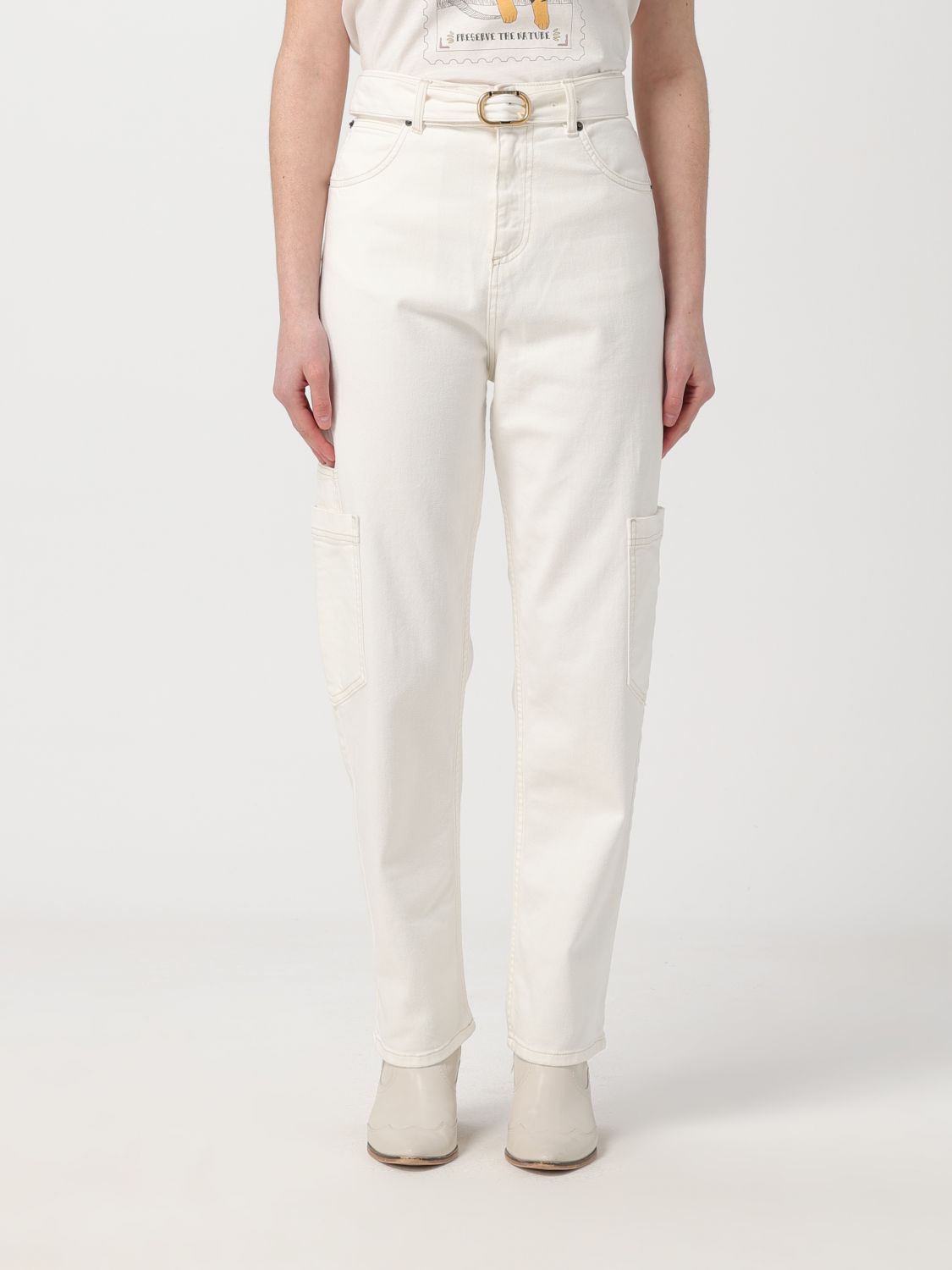 Twinset Trousers TWINSET Woman colour White